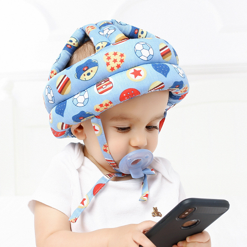 Chapeau Casque de sécurité pour bebe pour anticollision infantile pour enfants antichoc en coton respirant réglable .