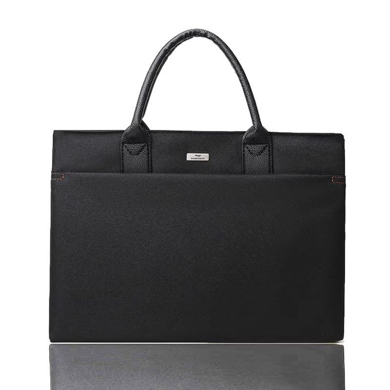 Sac de conférence de bureau portable prêt à l'emploi, sac pour documents professionnels, porte-documents Oxford à fermeture éclair de grande capacité avec logo imprimé