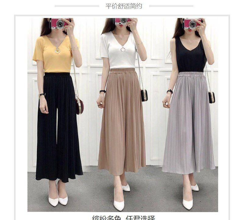 Pantalons à jambes larges, plissés, taille haute, jupes-culottes amples, grand drapé, pantalons décontractés de printemps et d'été de grande taille, pantalons courts pour femmes