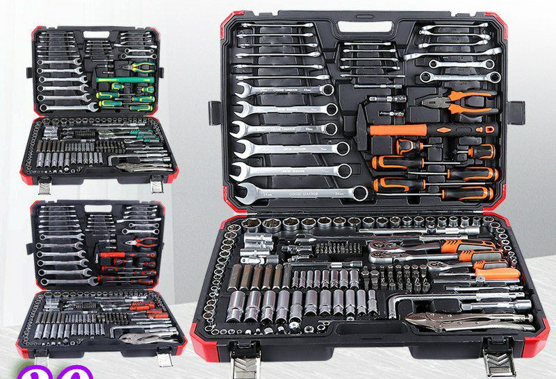 Ensemble de 202pcs d'outils  professionnels pour la réparation automobile, fabriqués en acier au chrome-vanadium de haute qualité