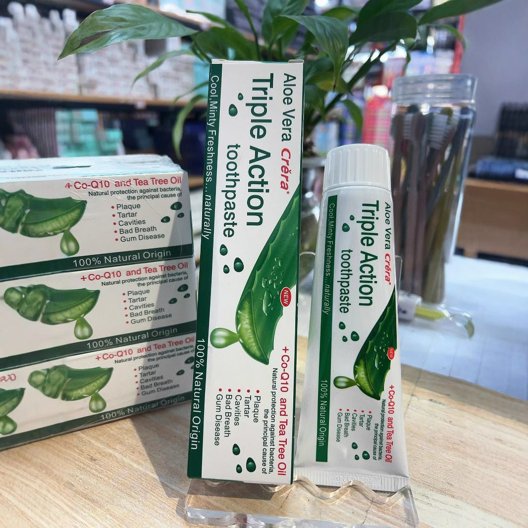 Dentifrice Aloe Vera Crèra Triple Action.