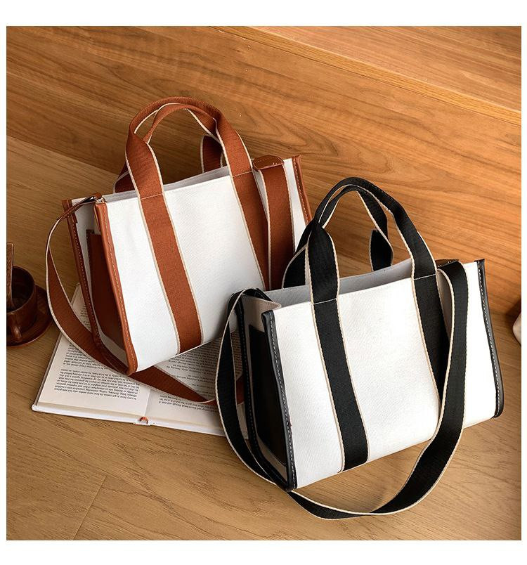 Sac en toile de mode coréenne populaire transfrontalier version coréenne ins sac à main de grande capacité fourre-tout à bandoulière pour femmes