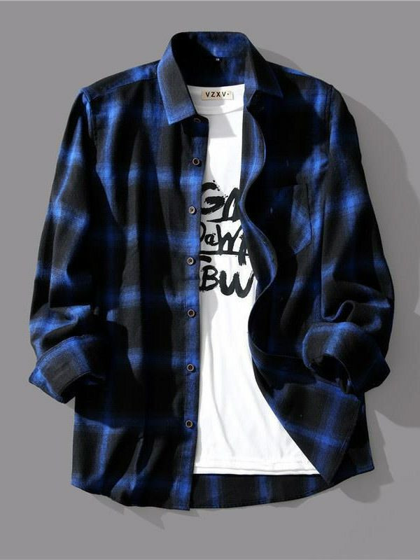 Chemises ou manteau a carreaux noires, blanches... pour hommes , manches longues avec boutons