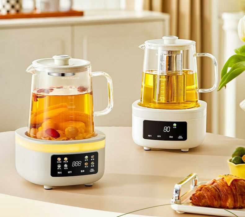 Une bouilloire de santé en verre de la marque Royalstar, modèle YSH1280 (L). Marque et Modèle : Royalstar YSH1280 (L).