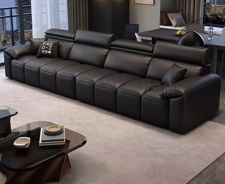 Canapé en cuir style clé de piano, rangée droite marque fasati